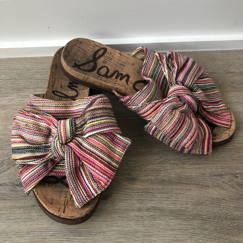 Sam Edelman Over-Sized Bow Slides 7.5